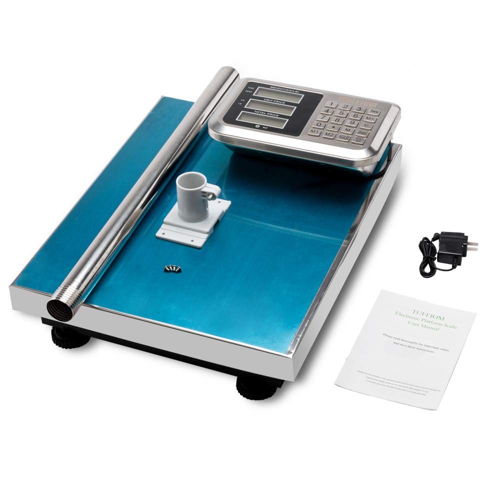 661 LBS Weight Electronic Platform Scale for Retail Super Market Grocery Stores Silver