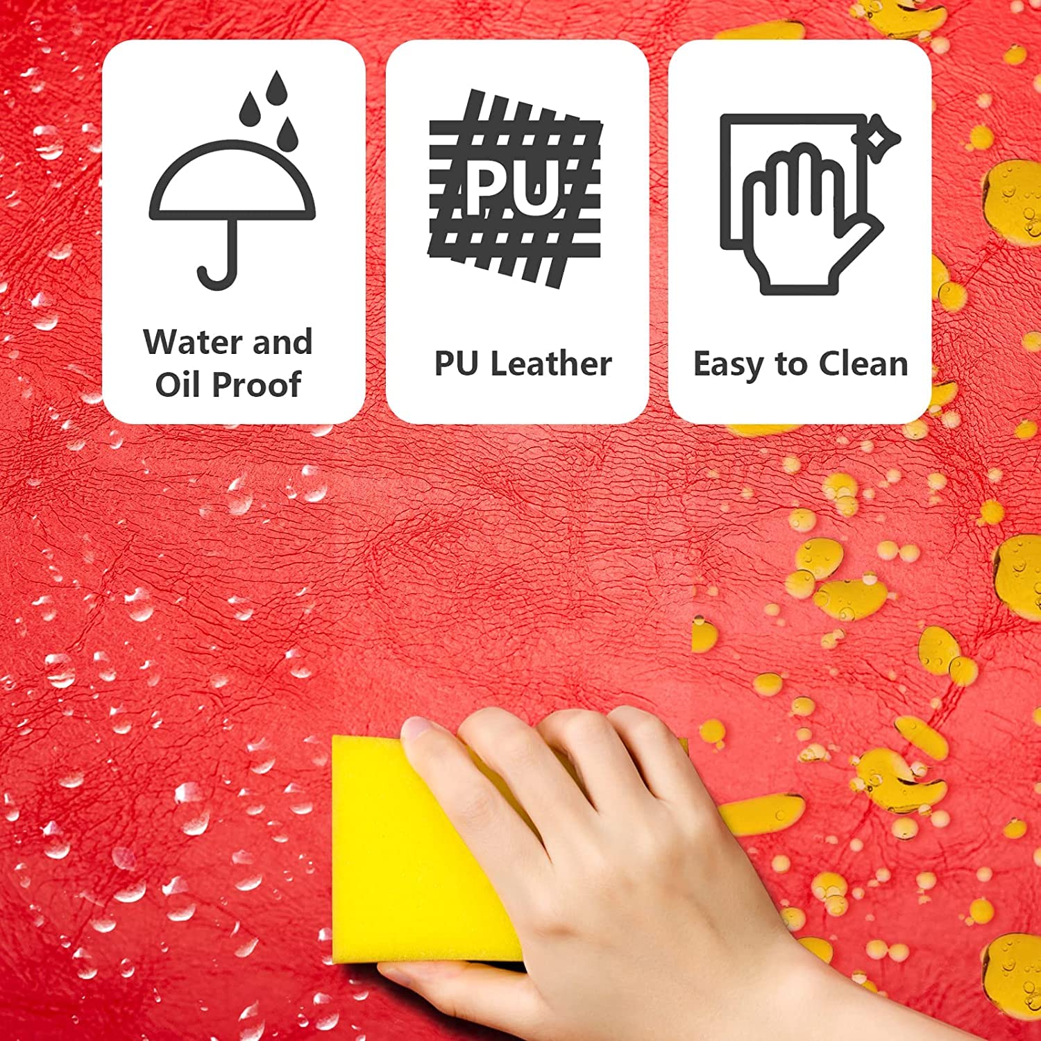 59.1" Waiting Chair Bench Seating Faux Leather with Backrest Red