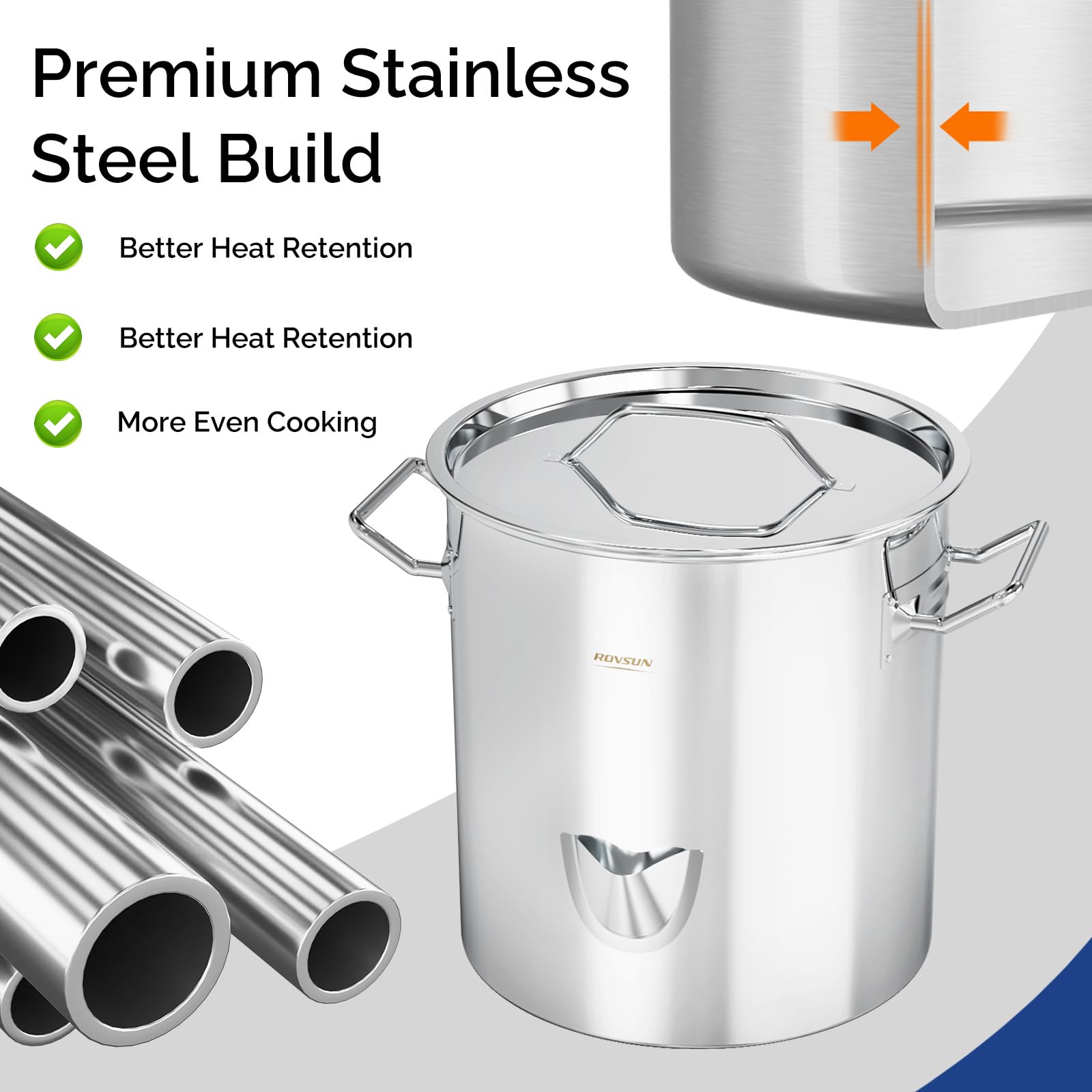 ROVSUN 20 QT Stainless Steel Tamale Steamer Pot