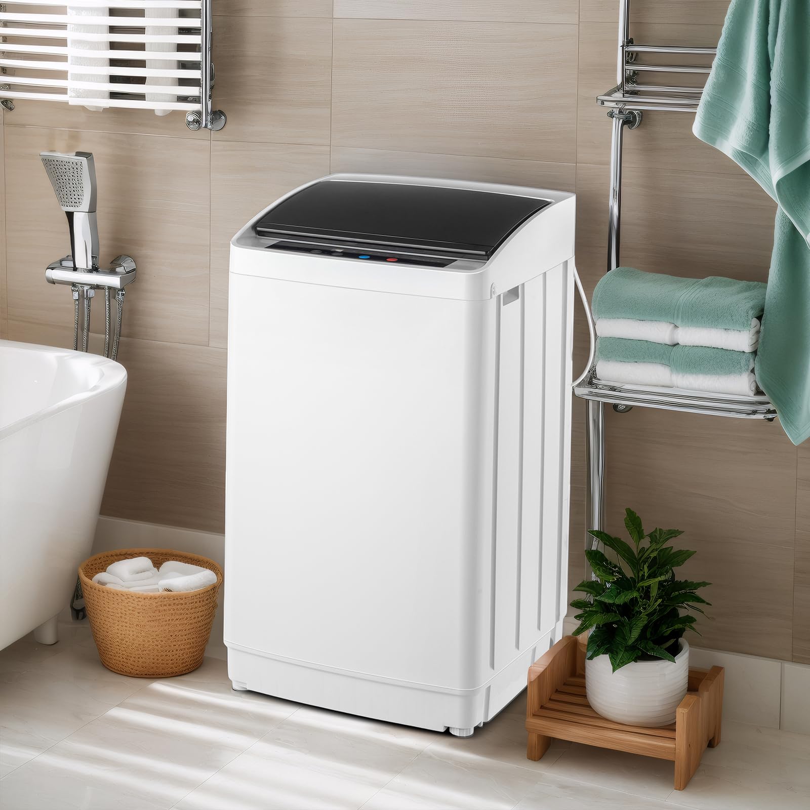 ROVSUN 1.5 Cu.Ft. 400W 110V Automatic Top-Loading Washer