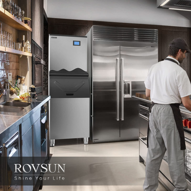 ROVSUN 400 LBS/24h 115V Commercial Ice Machine Maker Freestanding