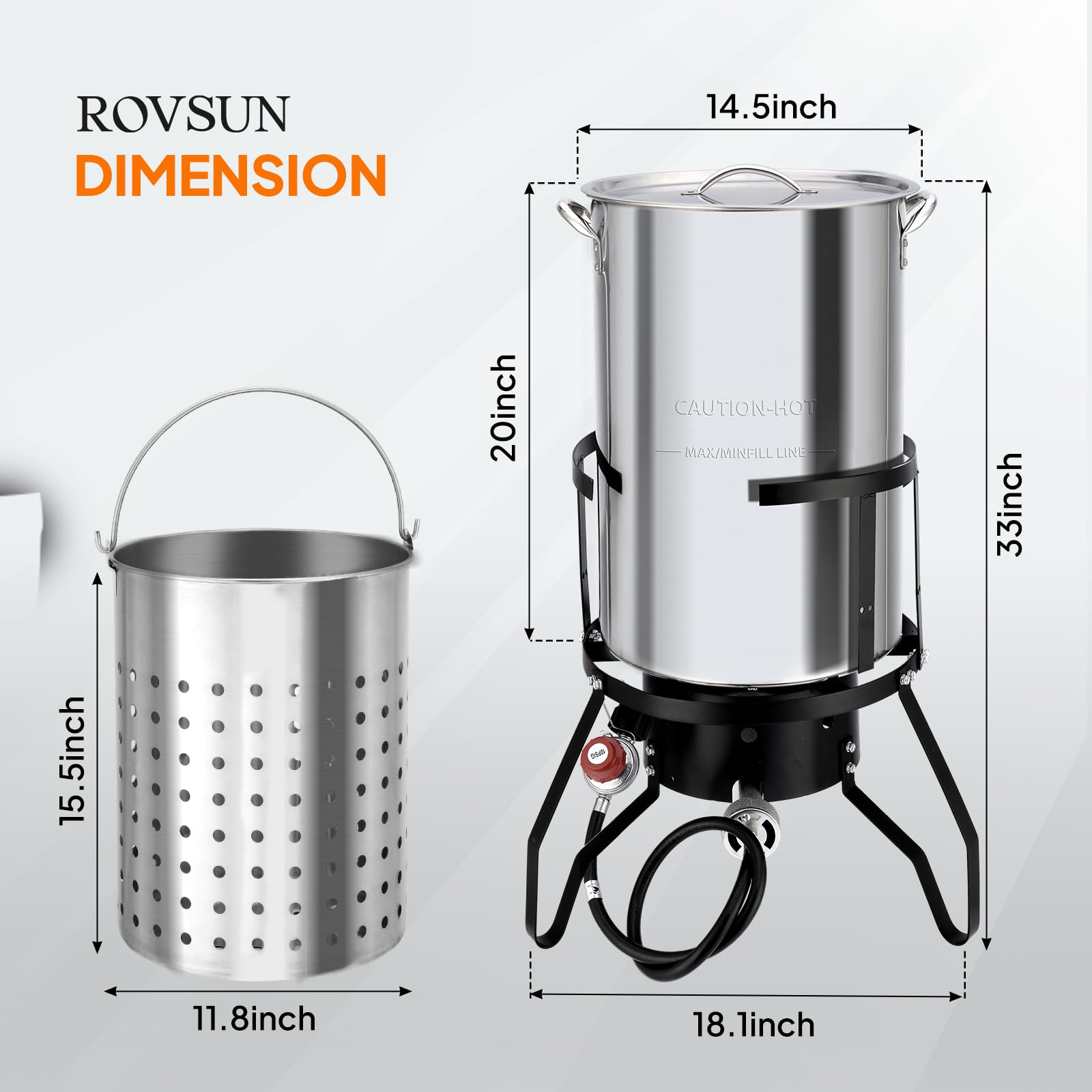 ROVSUN 50 QT Outdoor Propane Turkey Fryer Kit