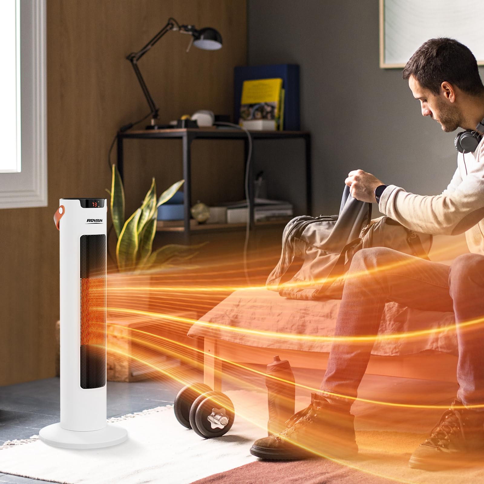 ROVSUN 24" High 1,500W 120V Electric Tower Heater