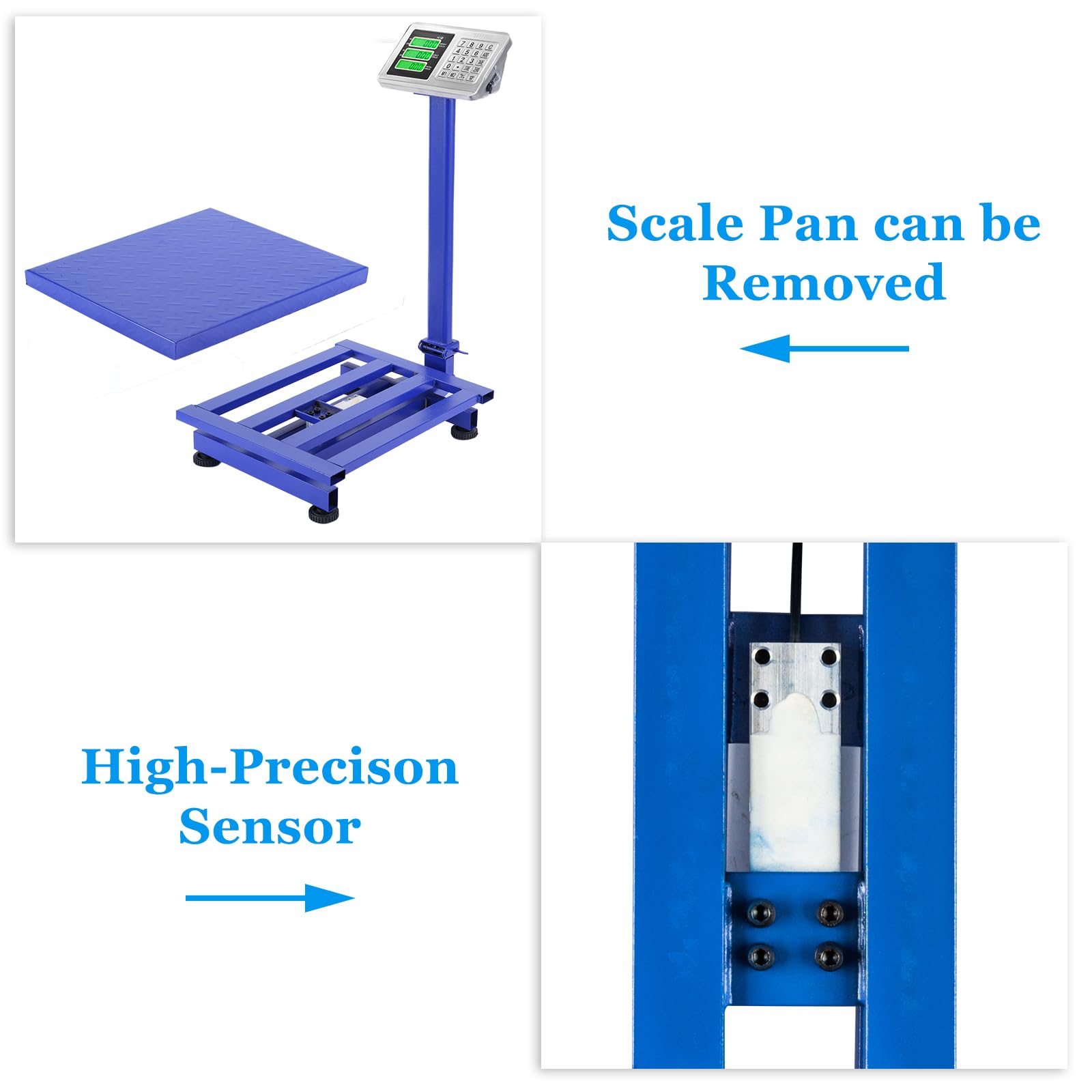 661 LBS Weight Electronic Platform Scale for Retail Super Market Grocery Stores Blue