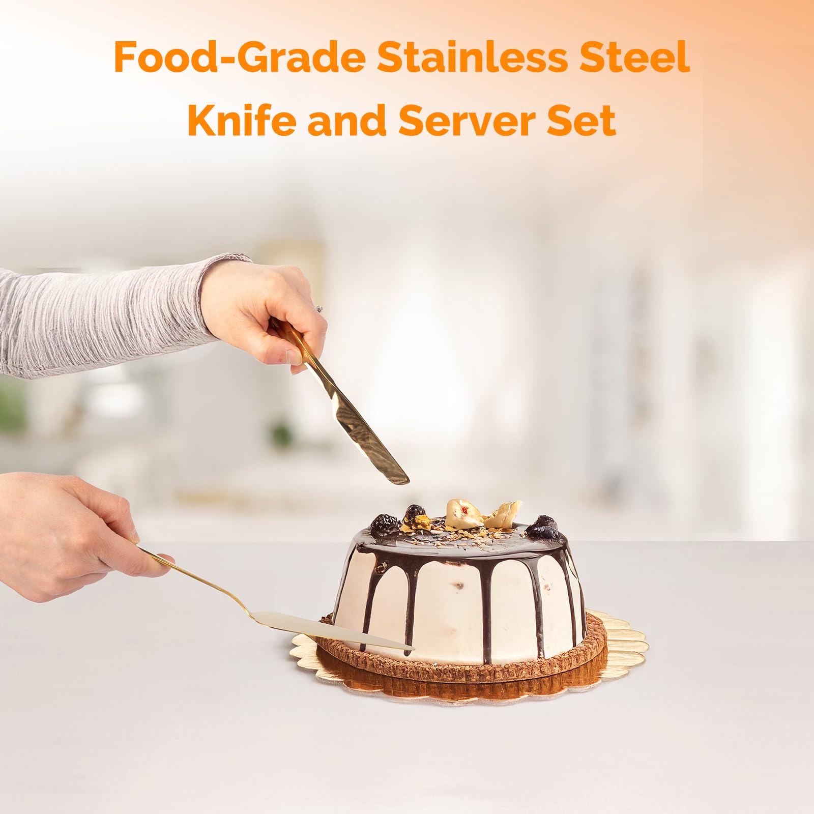 ROVSUN 8 PCS Gold Cake Stand Set