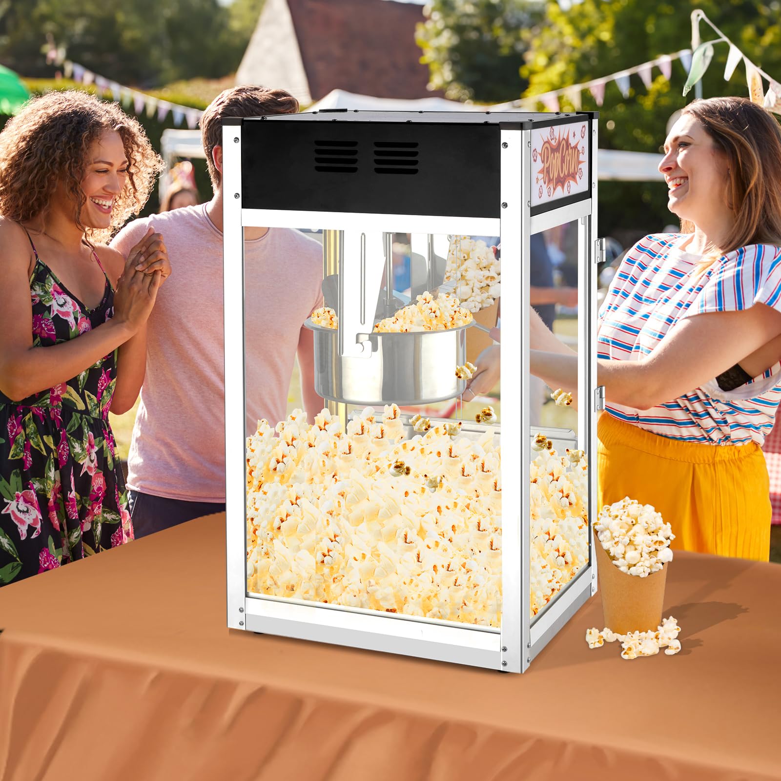 ROVSUN 12 oz Black Popcorn Machine Countertop