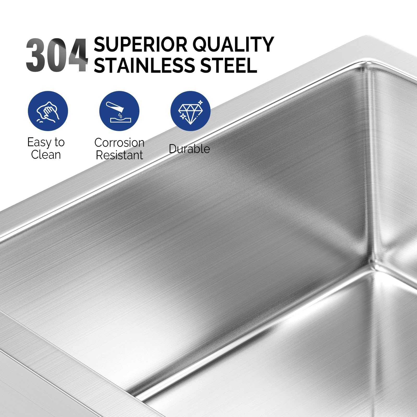 ROVSUN 19" x 22" Stainless Steel Floor Mount Mop Sink