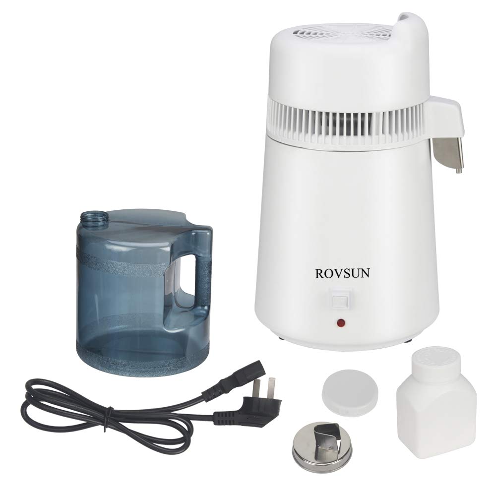 ROVSUN 1.6 Gal 900W 110V Water Distiller Countertop White