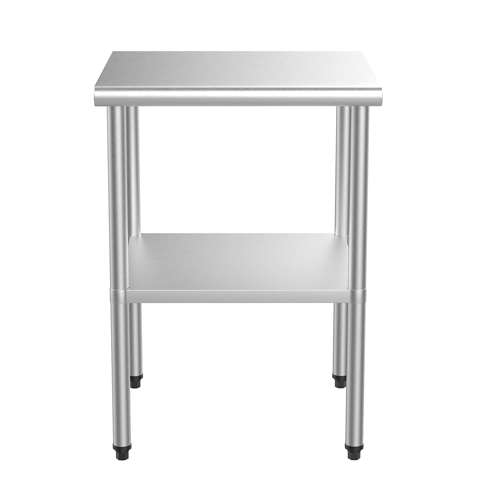 ROVSUN 30" x 24" Stainless Steel Table with Undershelf