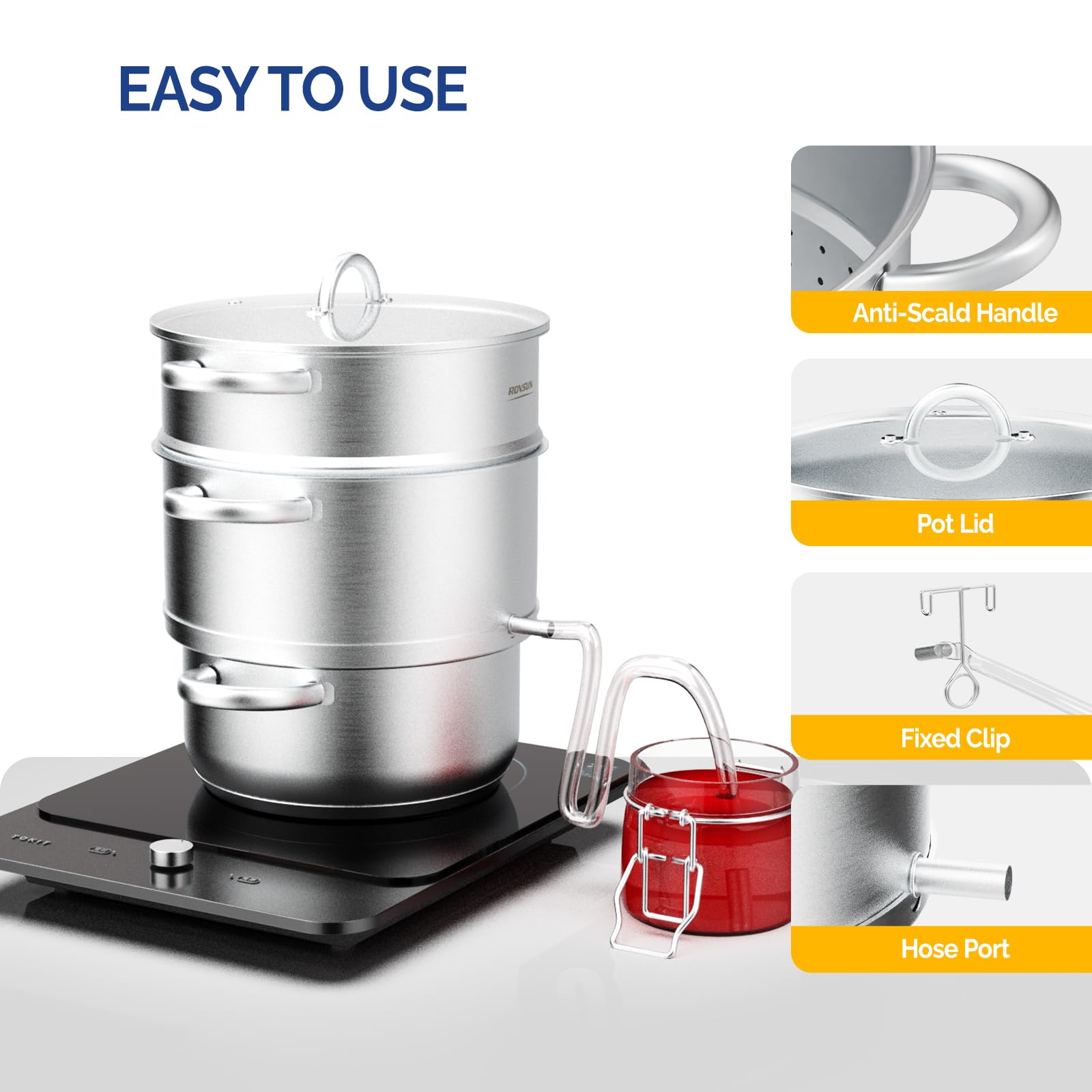 ROVSUN 8.5 QT Stainless Steel Juice Steamer Pot