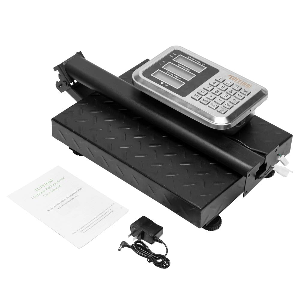 220 LBS Weight Electronic Platform Scale for Retail Super Market Grocery Stores Black