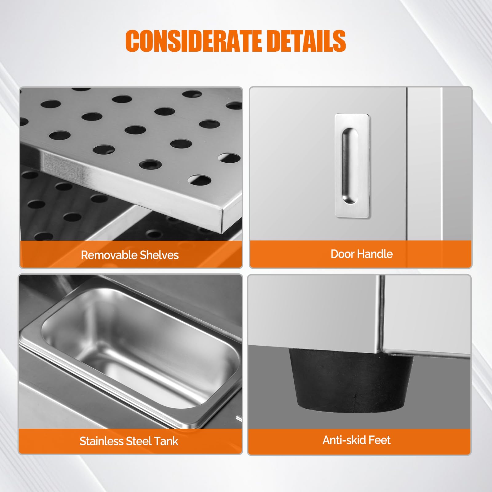 ROVSUN 5-Tier 19" Hot Food Warmer Holding Cabinet