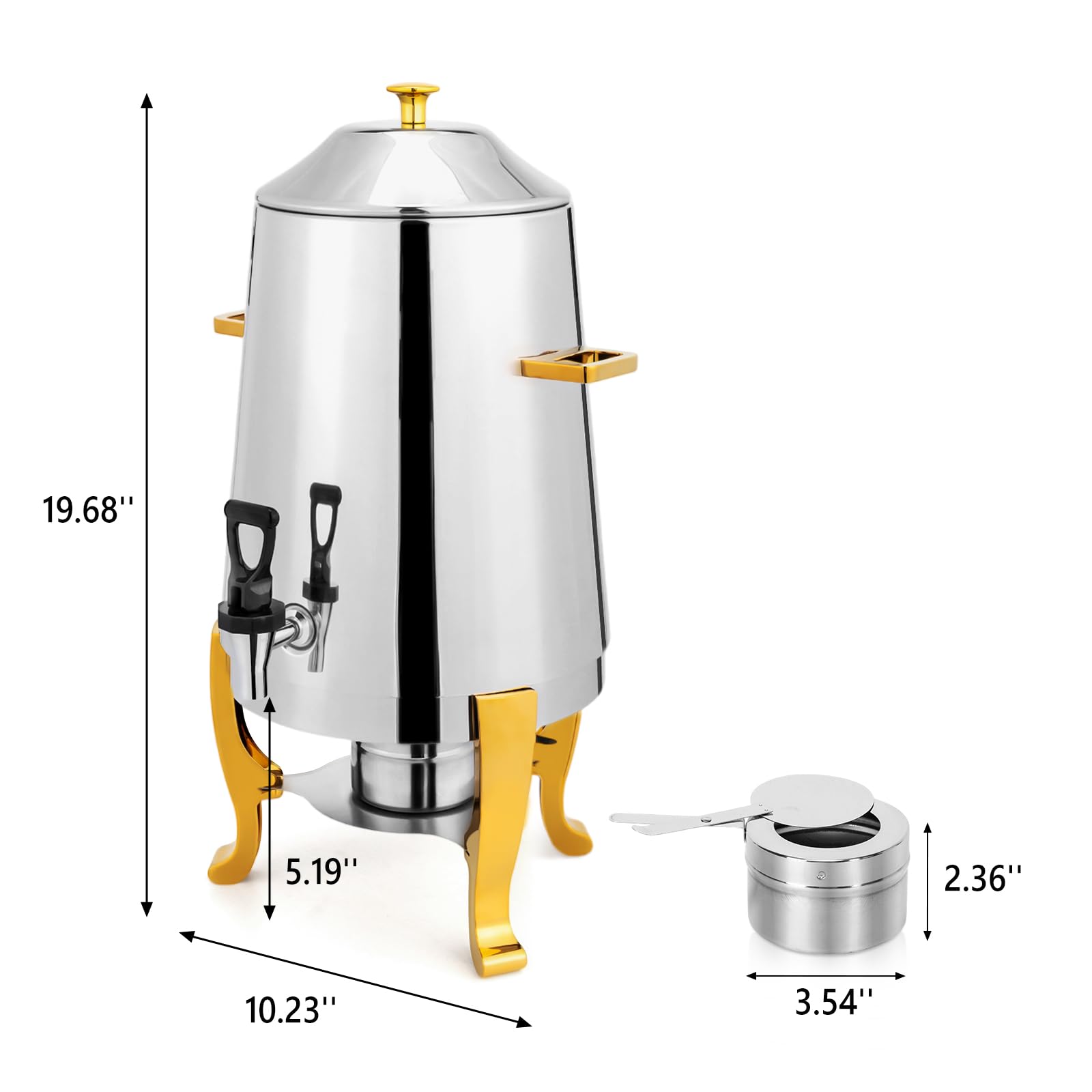 ROVSUN 3.5 Gallon Stainless Steel Coffee Chafer Urn with Fuel Holder