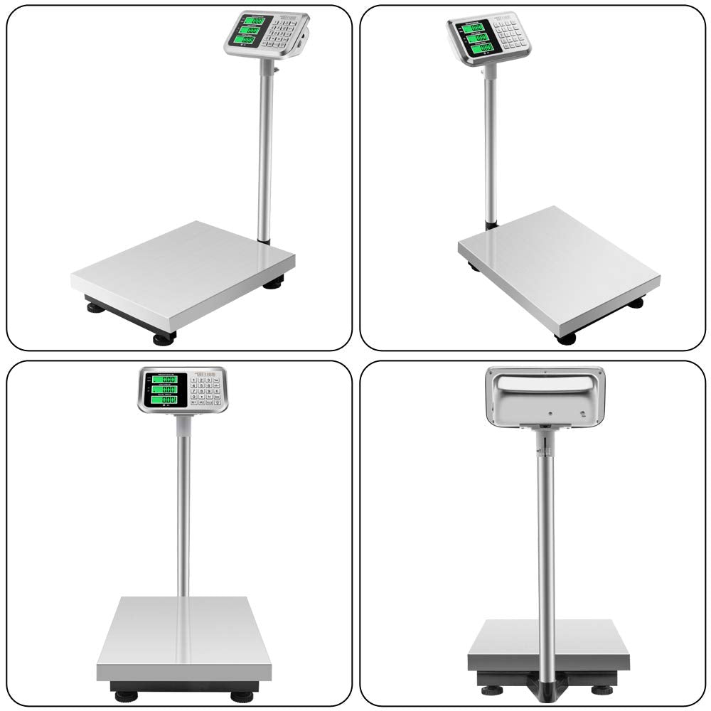661 LBS Weight Electronic Platform Scale for Retail Super Market Grocery Stores Silver