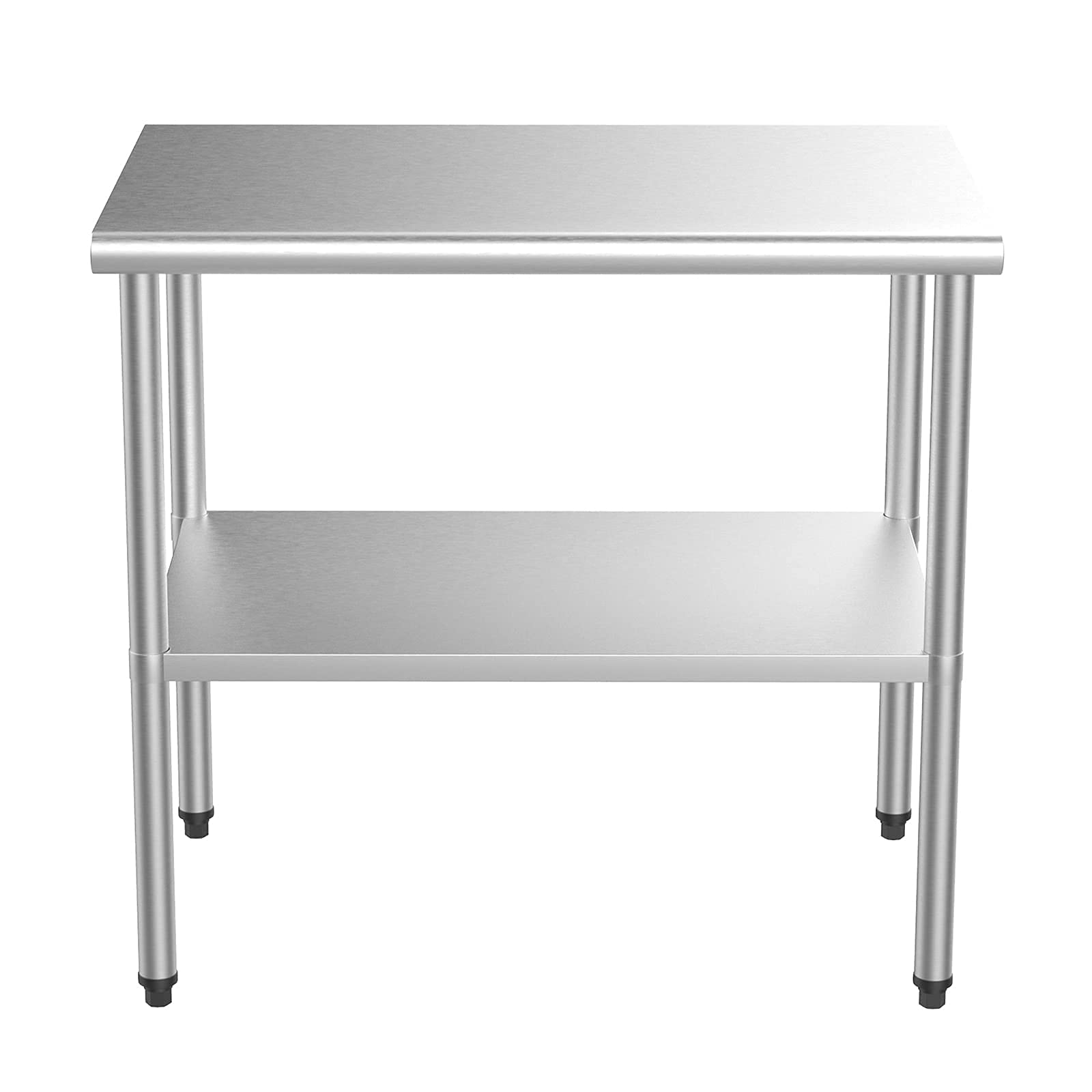 ROVSUN 36" x 24" Stainless Steel Table with Undershelf