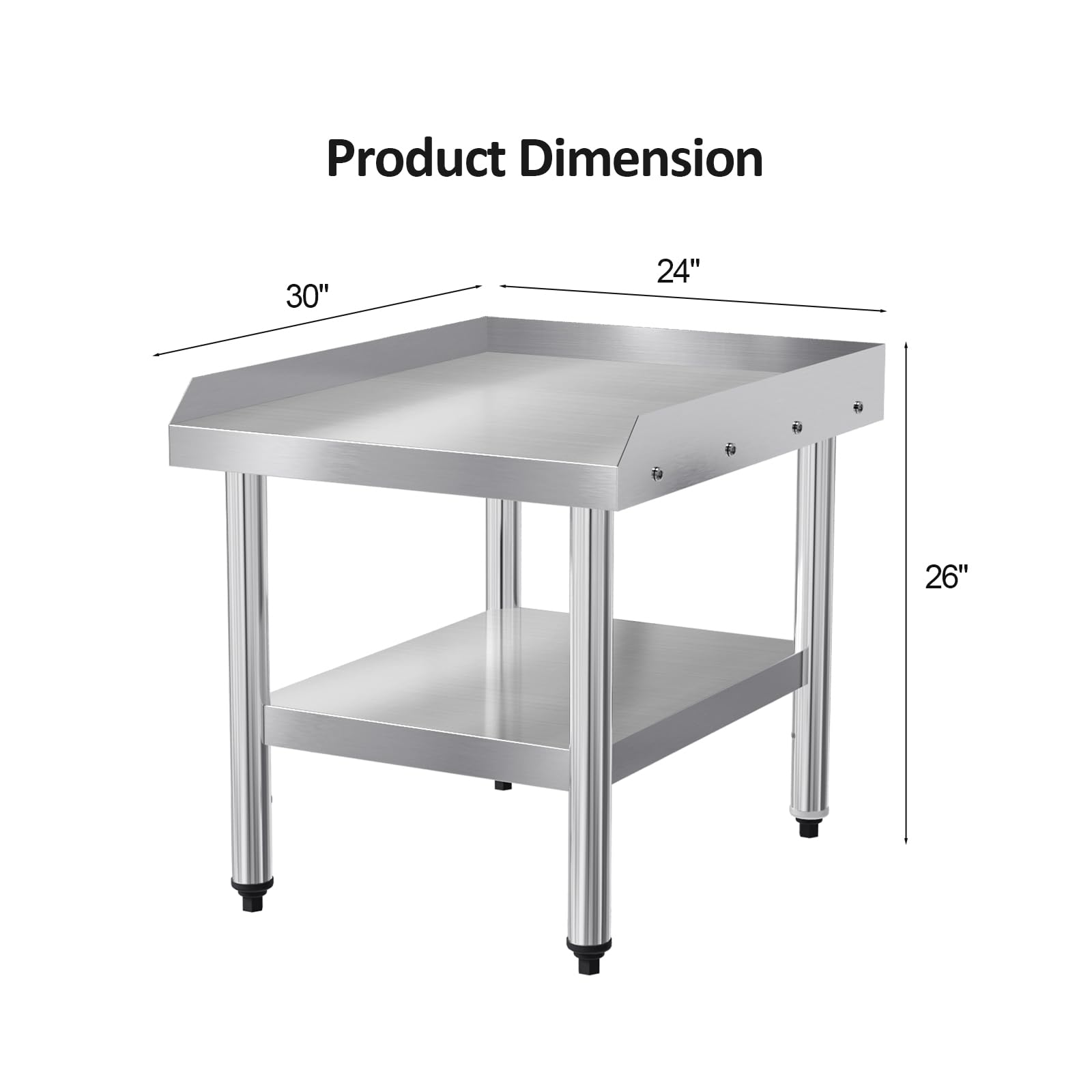 ROVSUN 24" x 30" Stainless Steel Equipment Stand