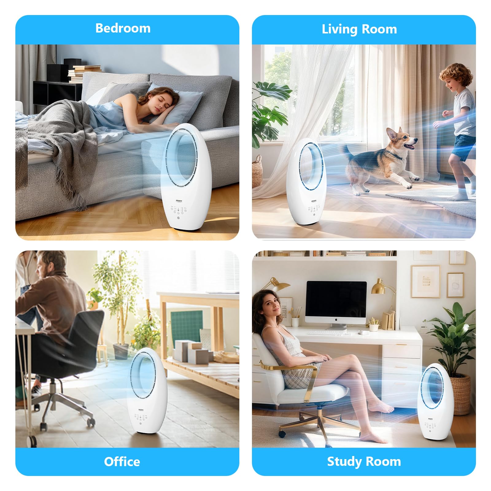 ROVSUN 22" 60W 110V Tower Fan with 3 Speeds