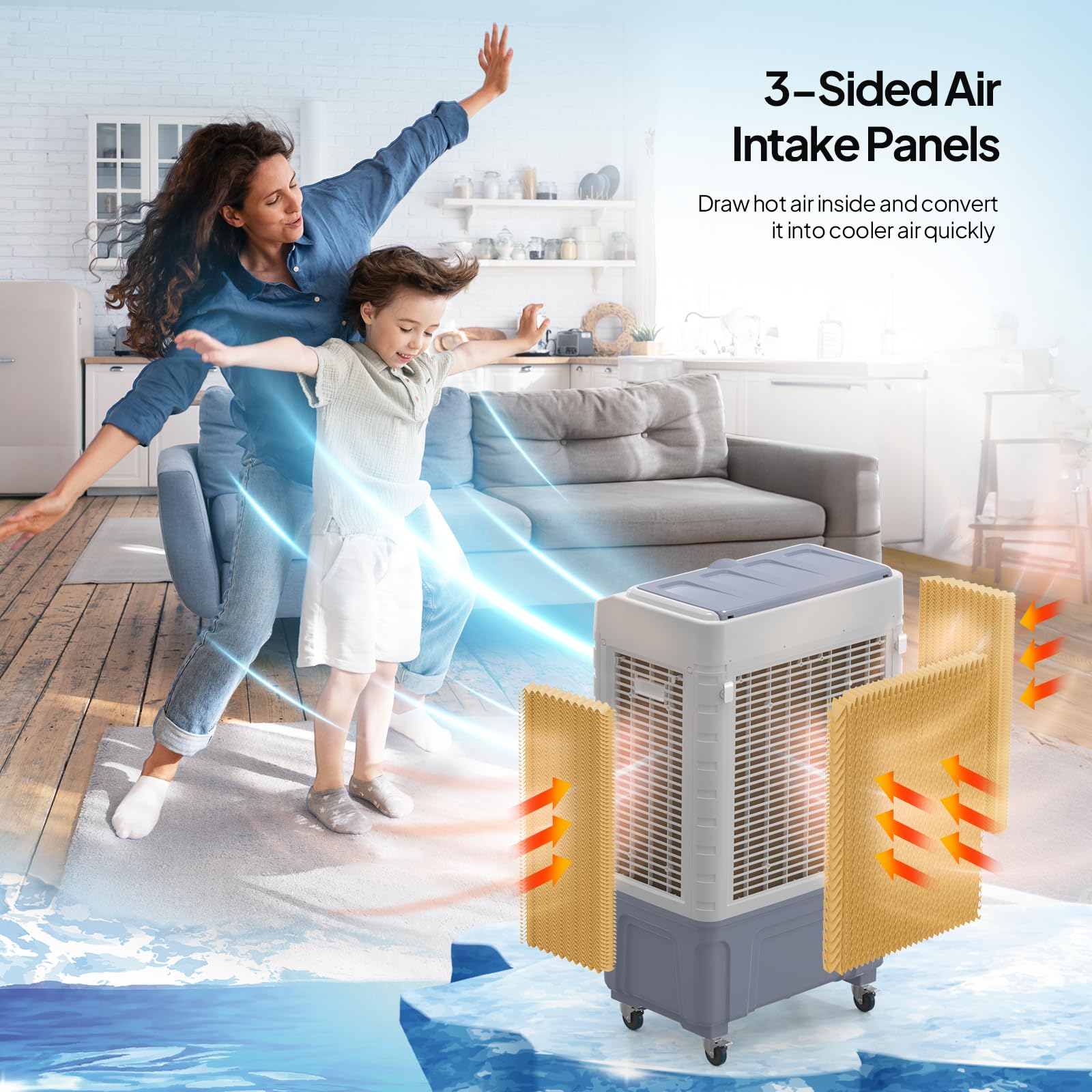 ROVSUN 13.2 Gal Portable Evaporative Air Cooler with Remote Control