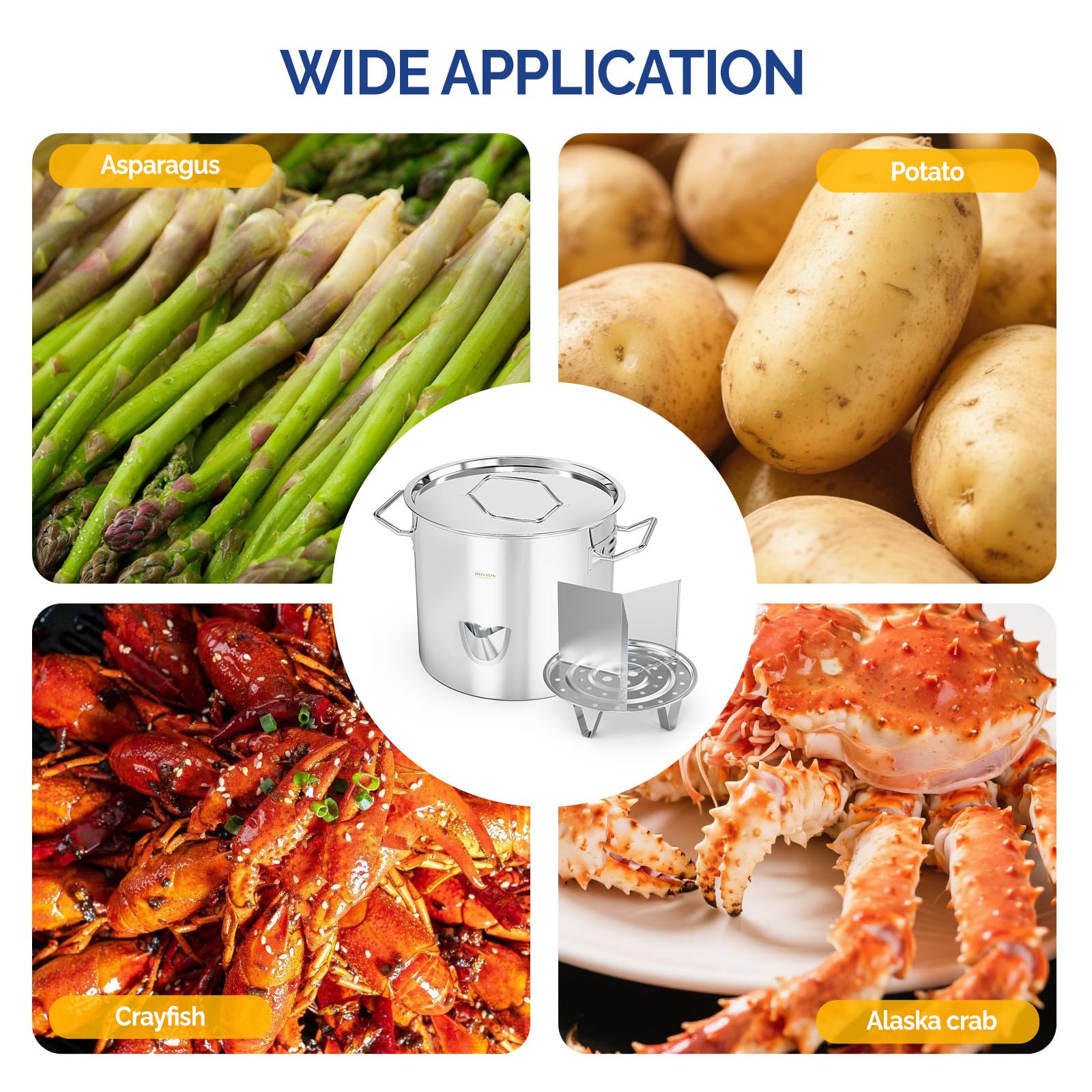 ROVSUN 24 QT Stainless Steel Tamale Steamer Pot