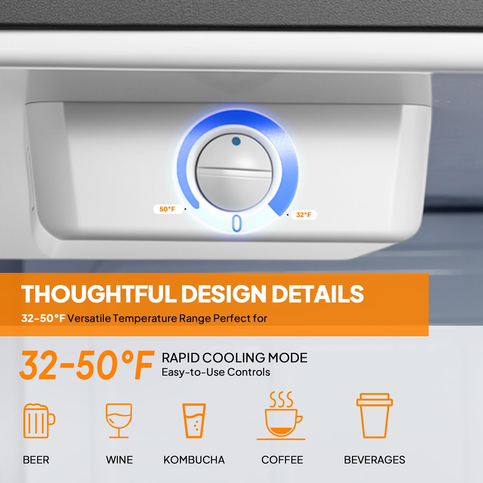 ROVSUN 5.4 Cu.Ft. Single Tap Kegerator Beer Dispenser Silver