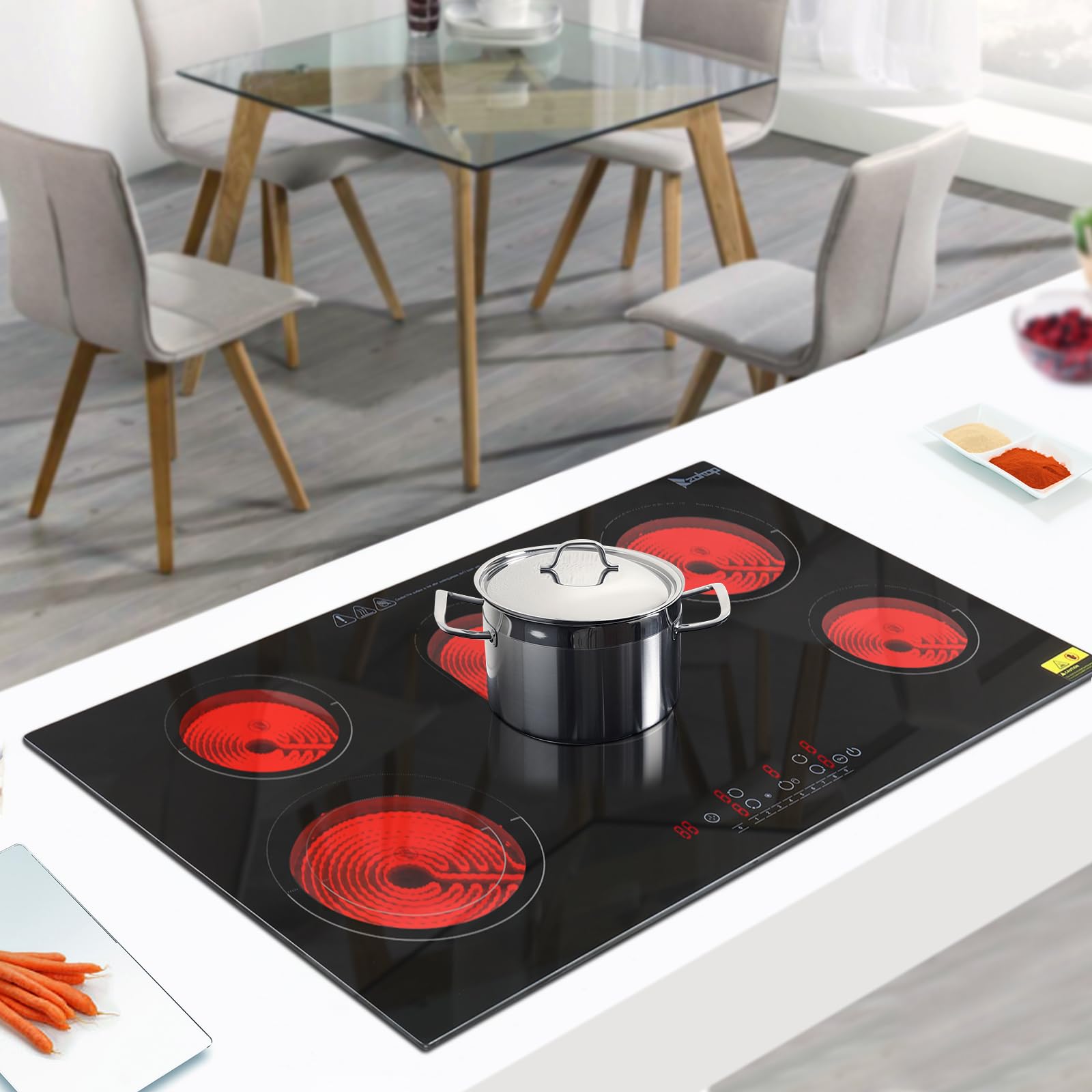 35" 5 Burners 8600W 220V Electric Ceramic Cooktop