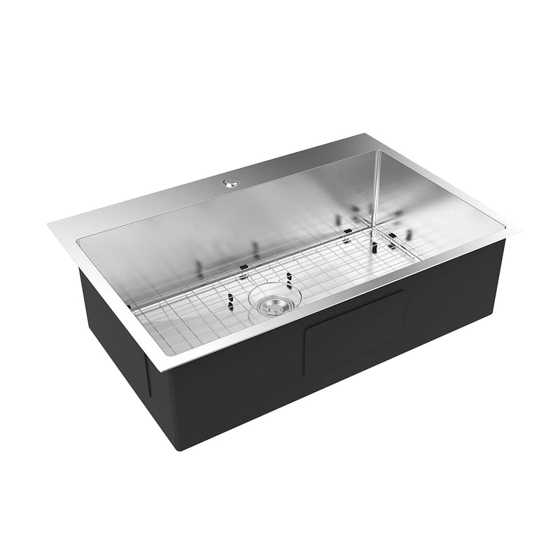 ROVSUN 32 X 22 Inch Drop-in 304 Stainless Steel Sink Kitchen with Protector