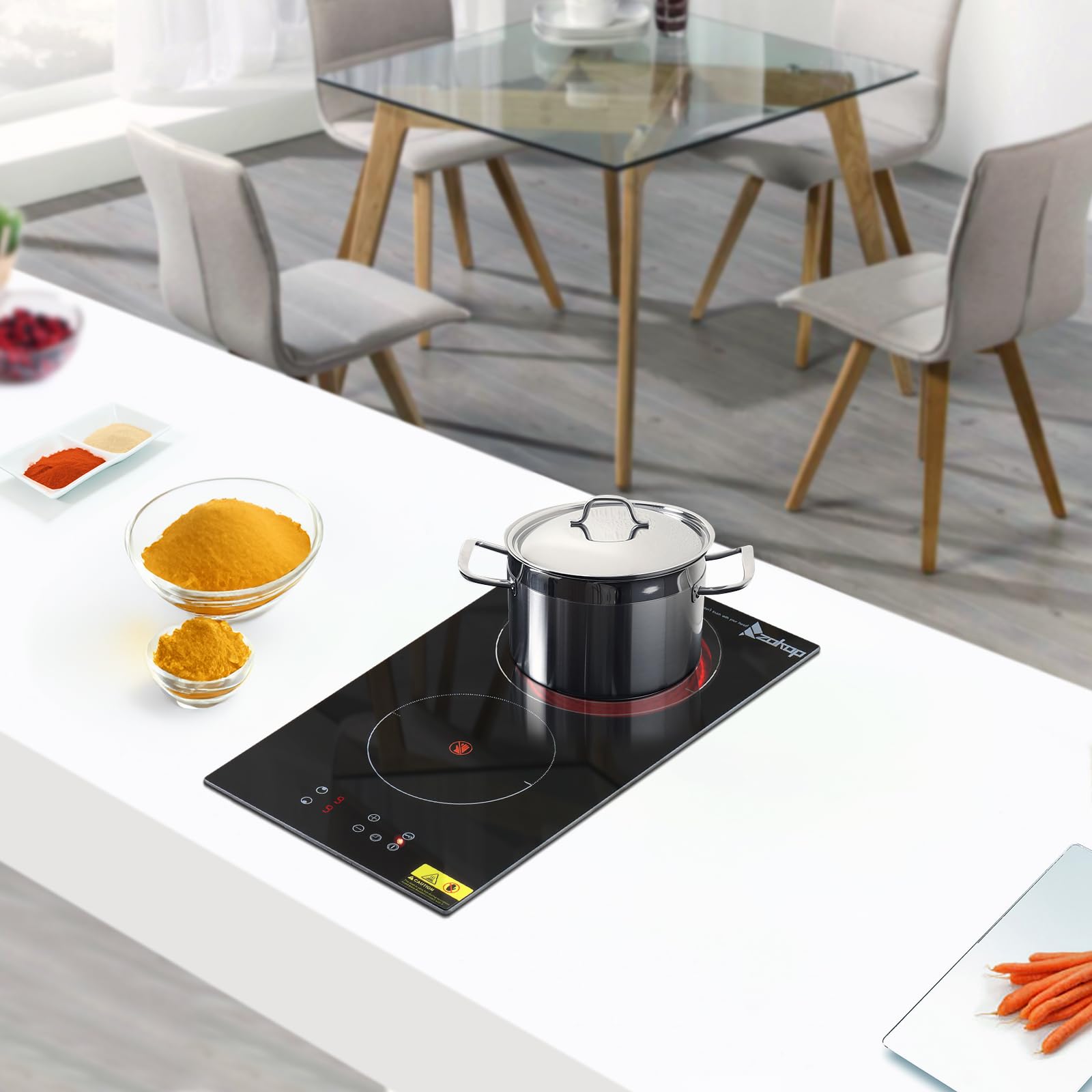 20" 2 Burners 3000W 220V Electric Ceramic Cooktop