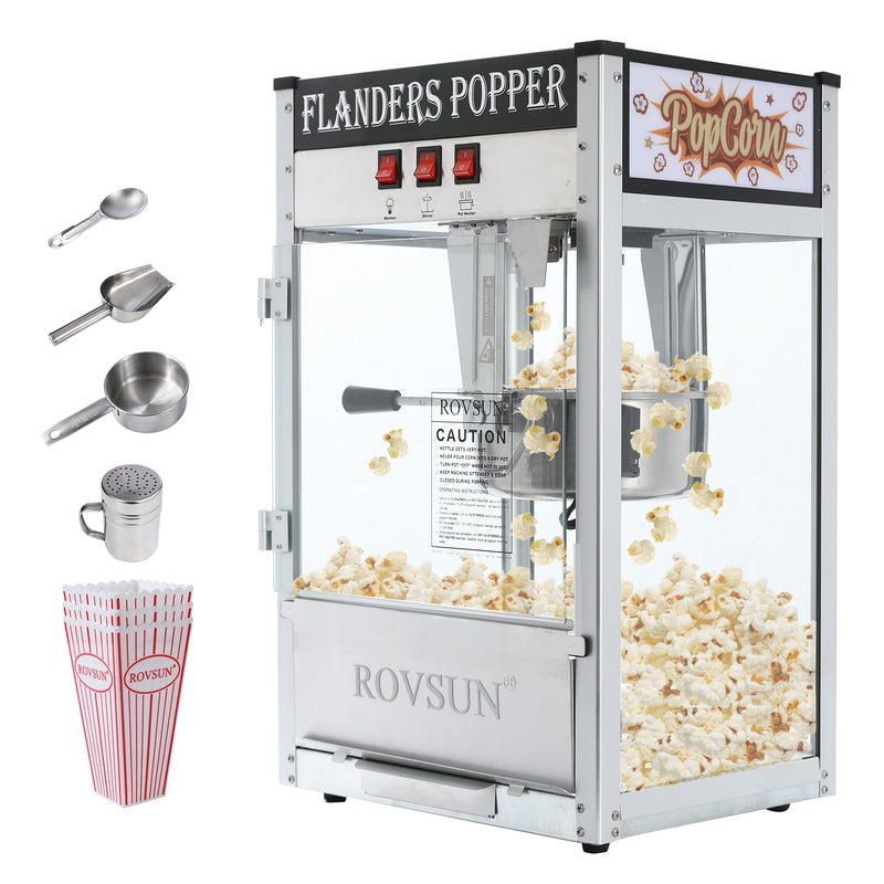 ROVSUN 850W 120V 8oz Kettle Popcorn Machine Maker Countertop Black