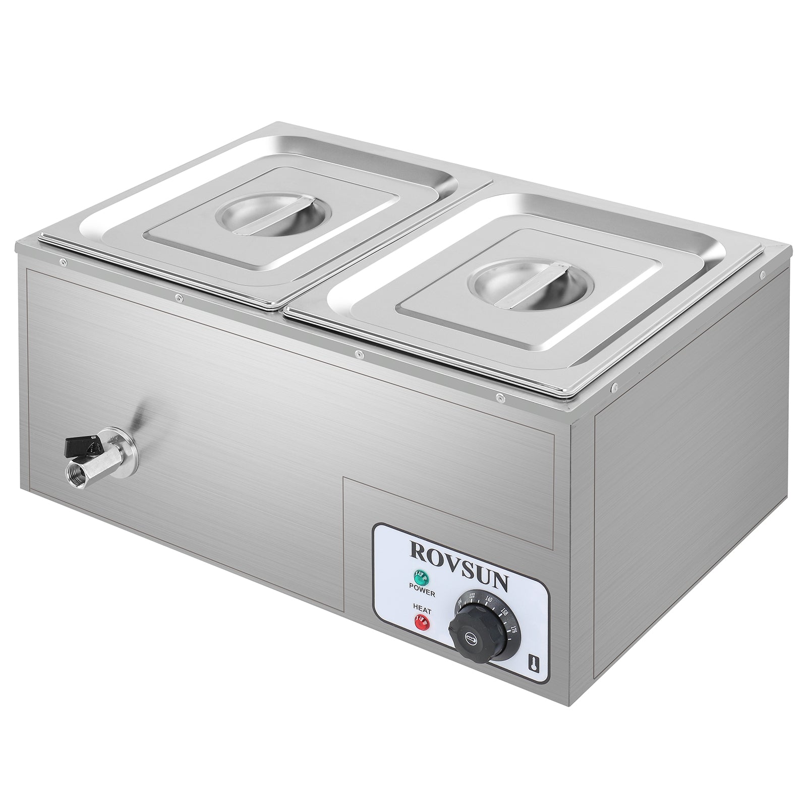 ROVSUN 21 QT 600W 110V 2-Pan Electric Steam Table Food Warmer Countertop