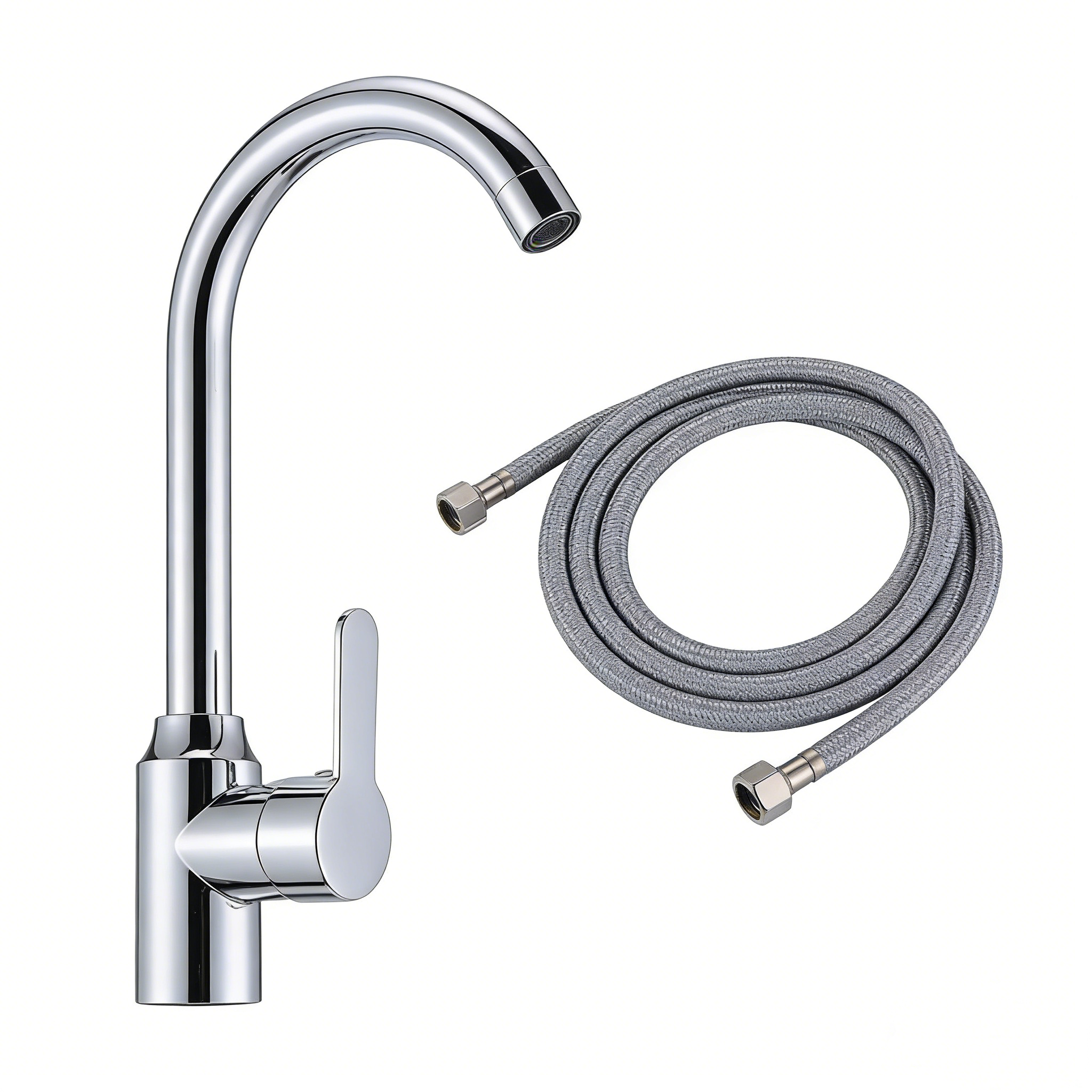 ROVSUN 1PC Plastic Sink Faucet with Hot and Cold Water Inlet Hoses