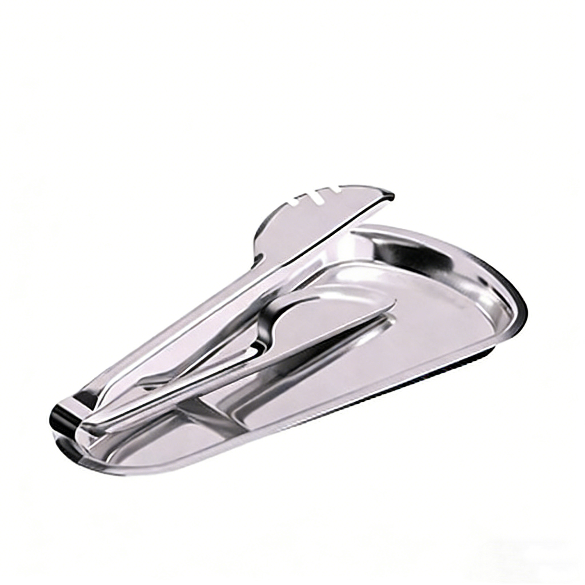 ROVSUN 1-Set Silver Plate and Tongs for Round and Rectangular Chafing Dish