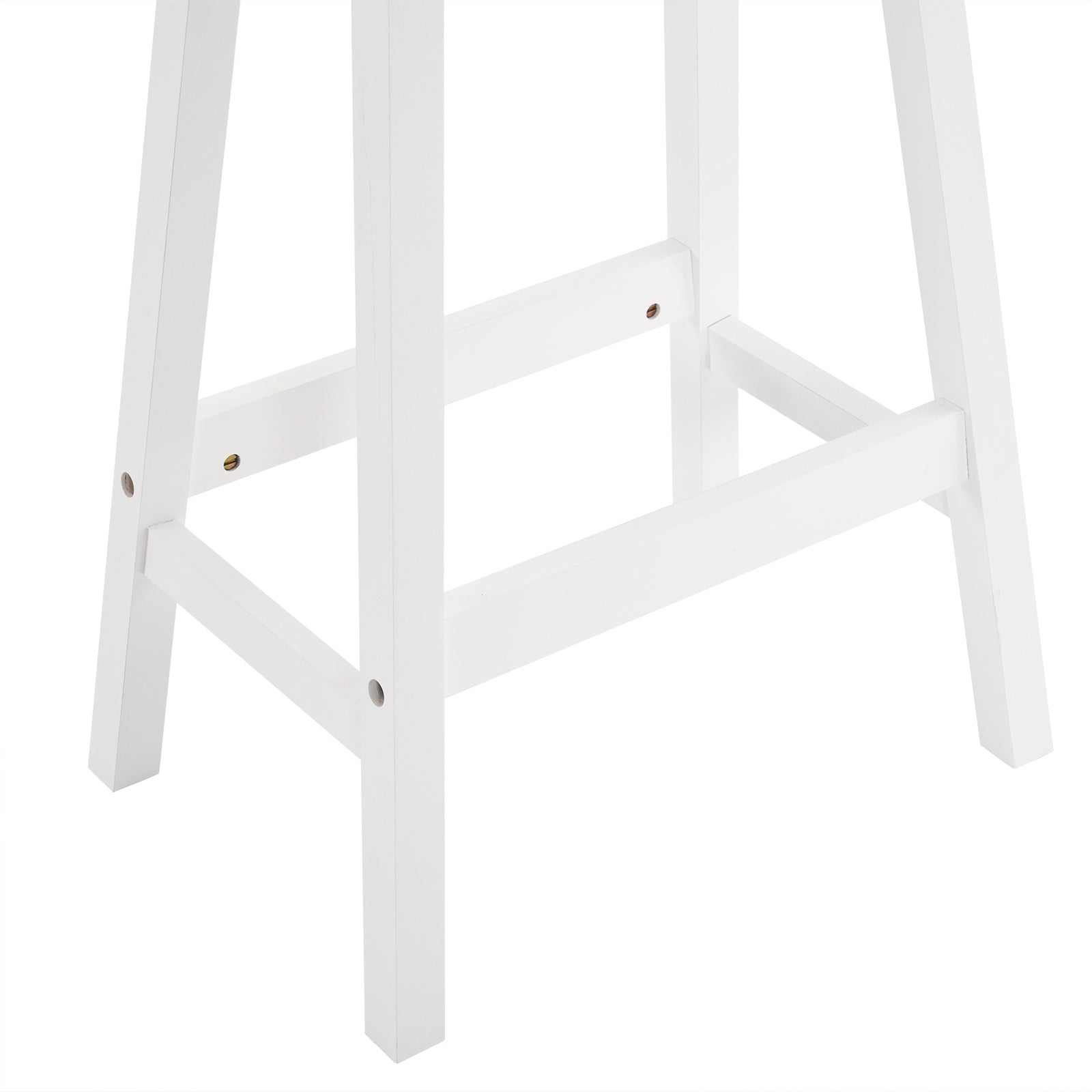 24" Height Wood Saddle-Seat Counter Height Stool White