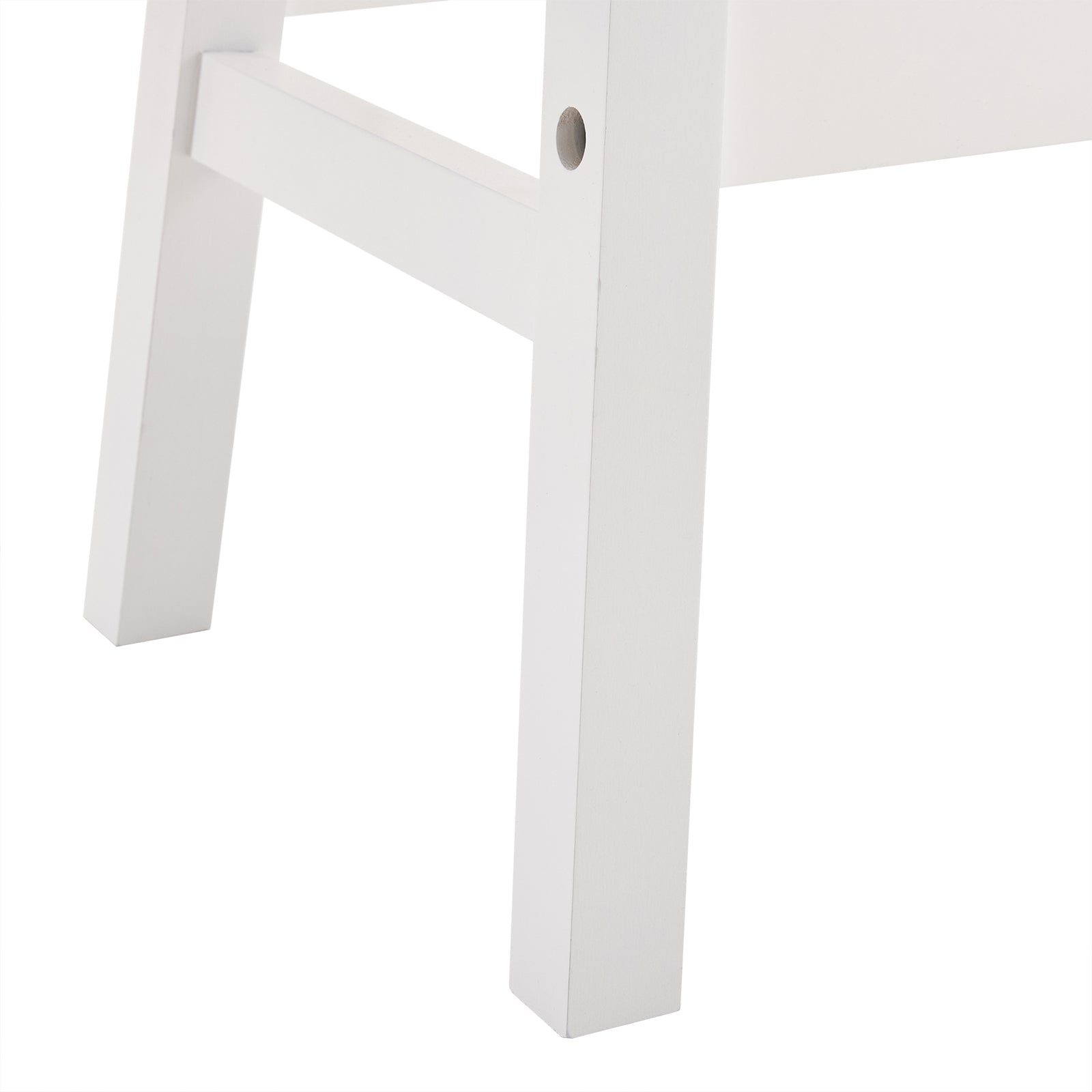 24" Height Wood Saddle-Seat Counter Height Stool White