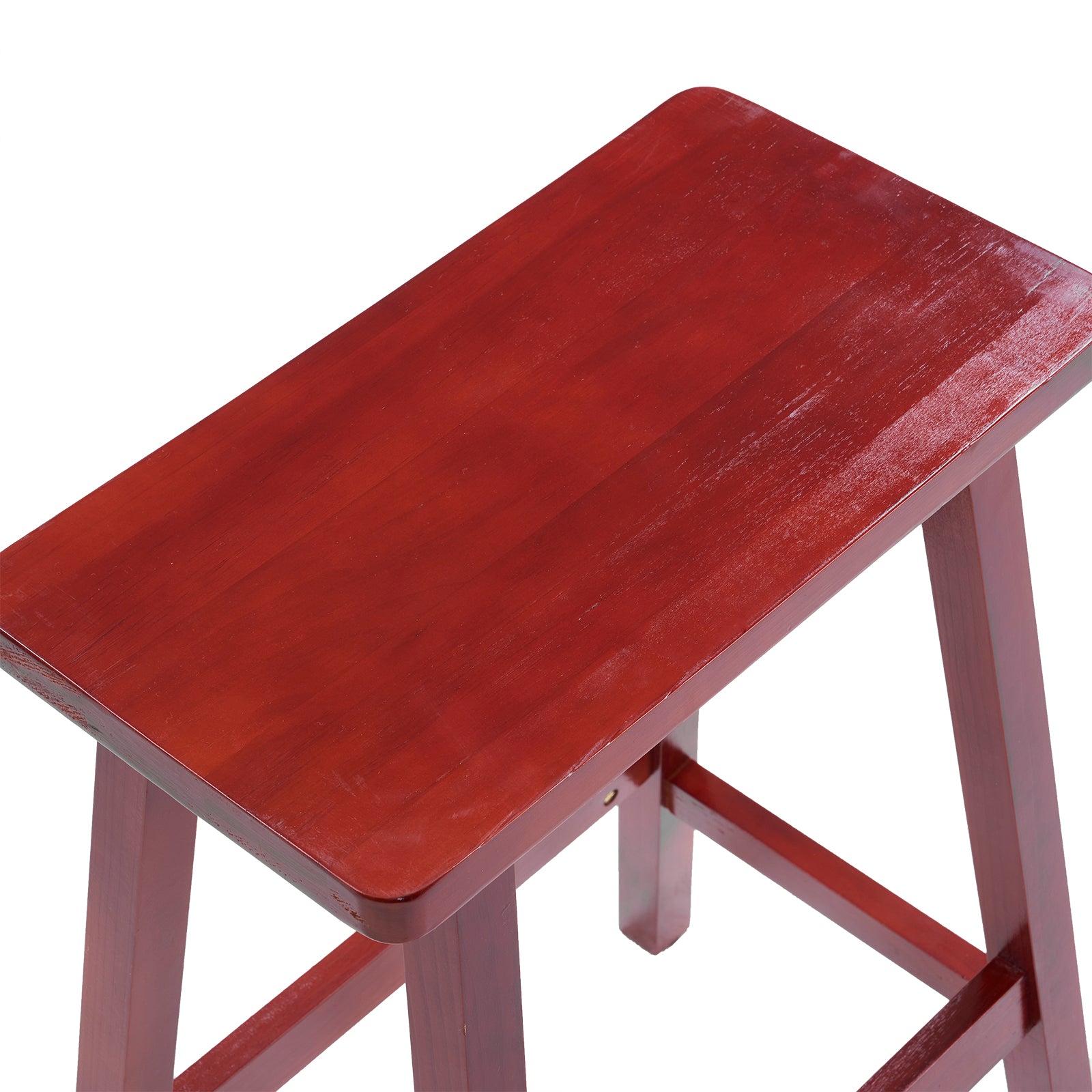 24" Height Wood Saddle-Seat Counter Height Stool Brown
