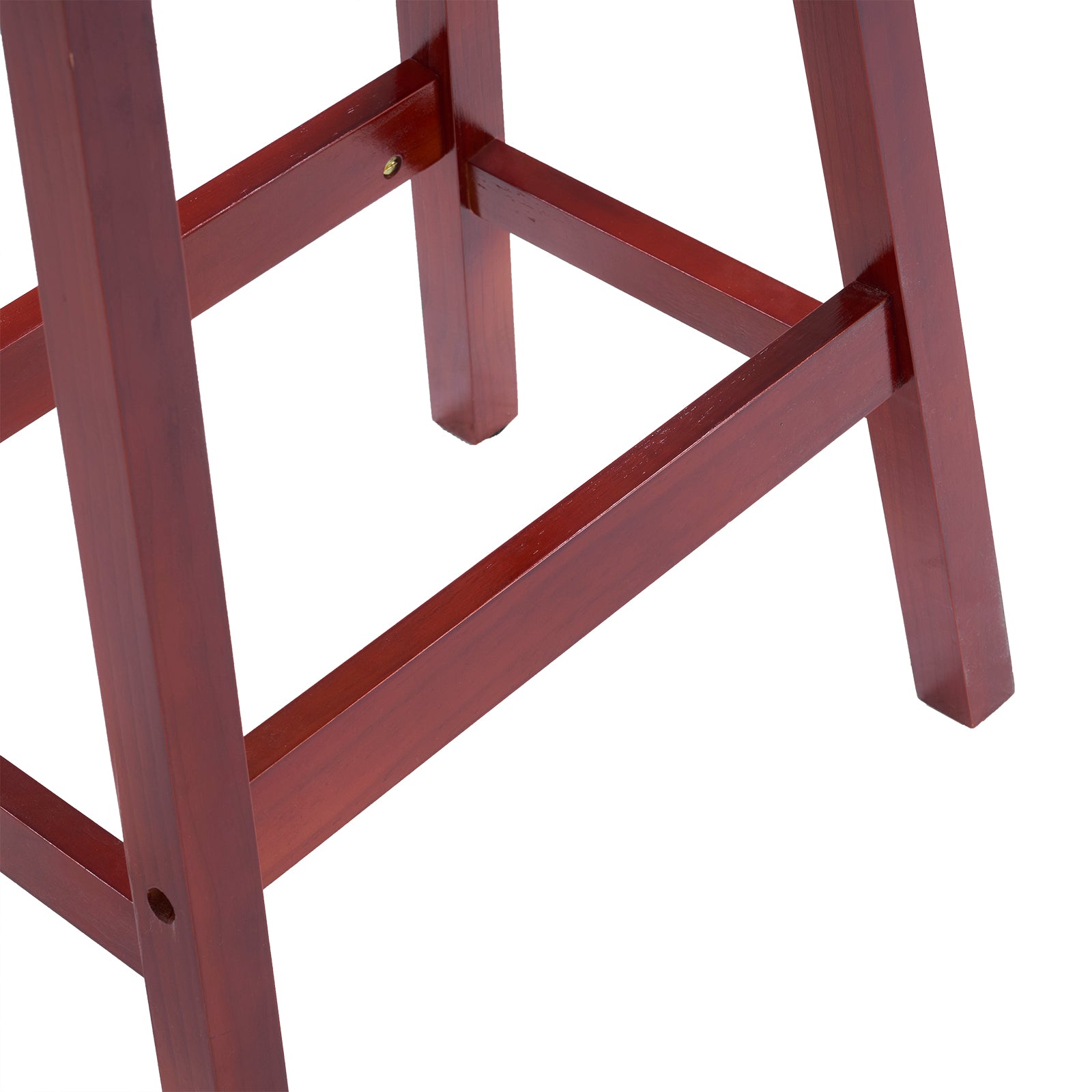24" Height Wood Saddle-Seat Counter Height Stool Brown