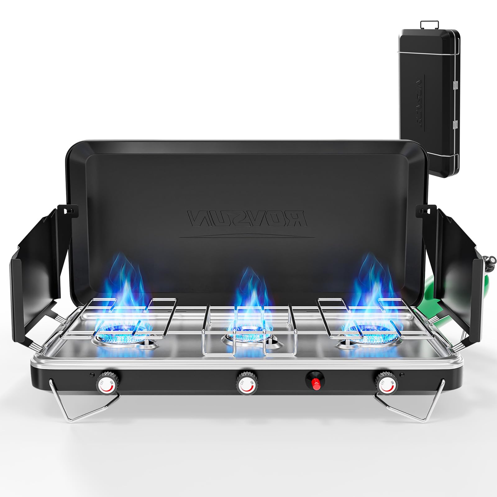 ROVSUN 3-Burner 25000 BTU Propane Camping Stove with Igniter