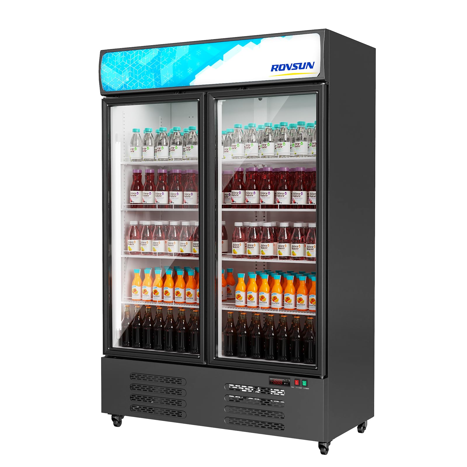 ROVSUN 50" 35 Cu.Ft. 370W 115V Black Beverage Refrigerator