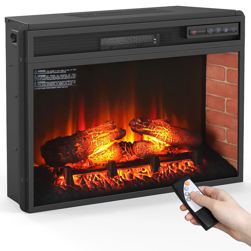 ROVSUN 26 Inch Wall Mounted Electric Fireplace Space Heater with Remote Control CSA Listed