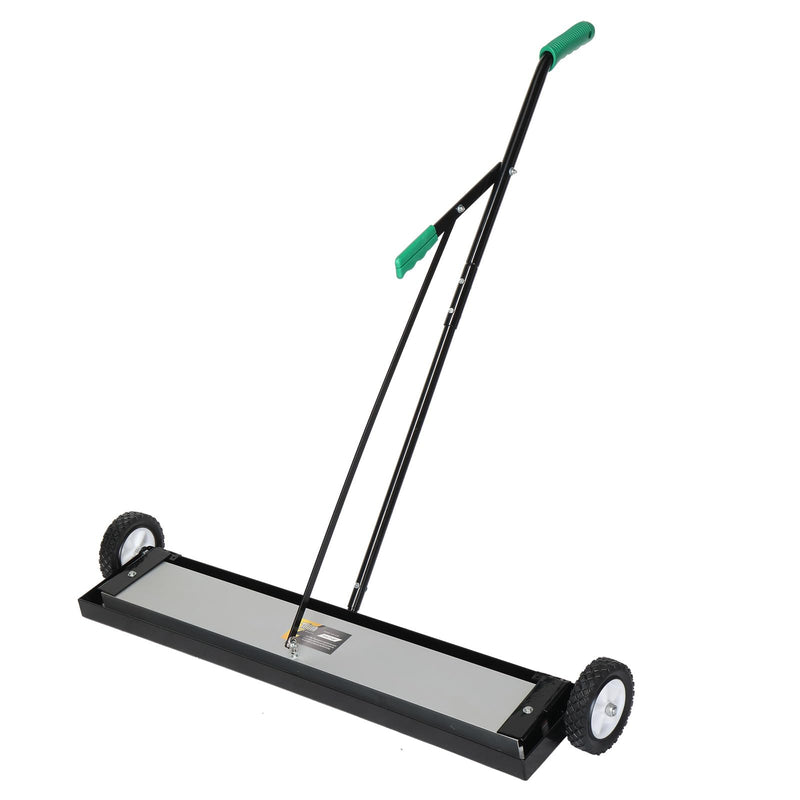 ROVSUN 36/24 Inch Rolling Magnetic Sweeper Nail Pickup 165 LBS Capacity with Release