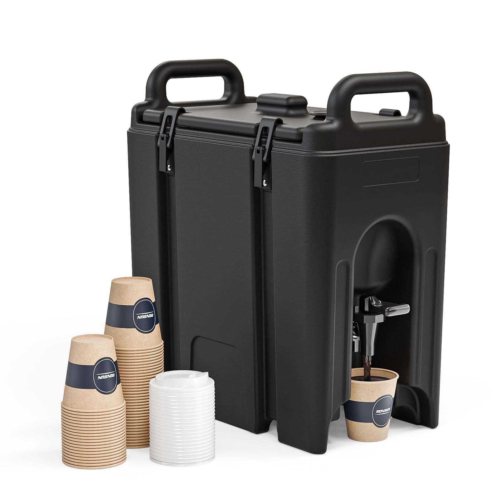 ROVSUN 2.5 Gallon Insulated Beverage Dispenser with 10 Cups