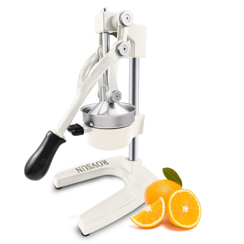 ROVSUN Manual Cast Iron Citrus Juicer Heavy Duty White