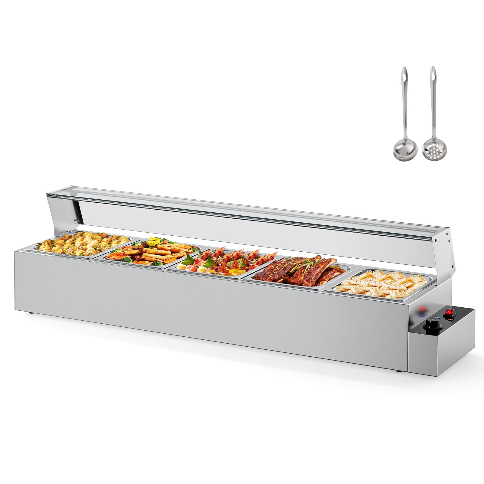 ROVSUN 60 QT 5-Pan Electric Steam Table Countertop