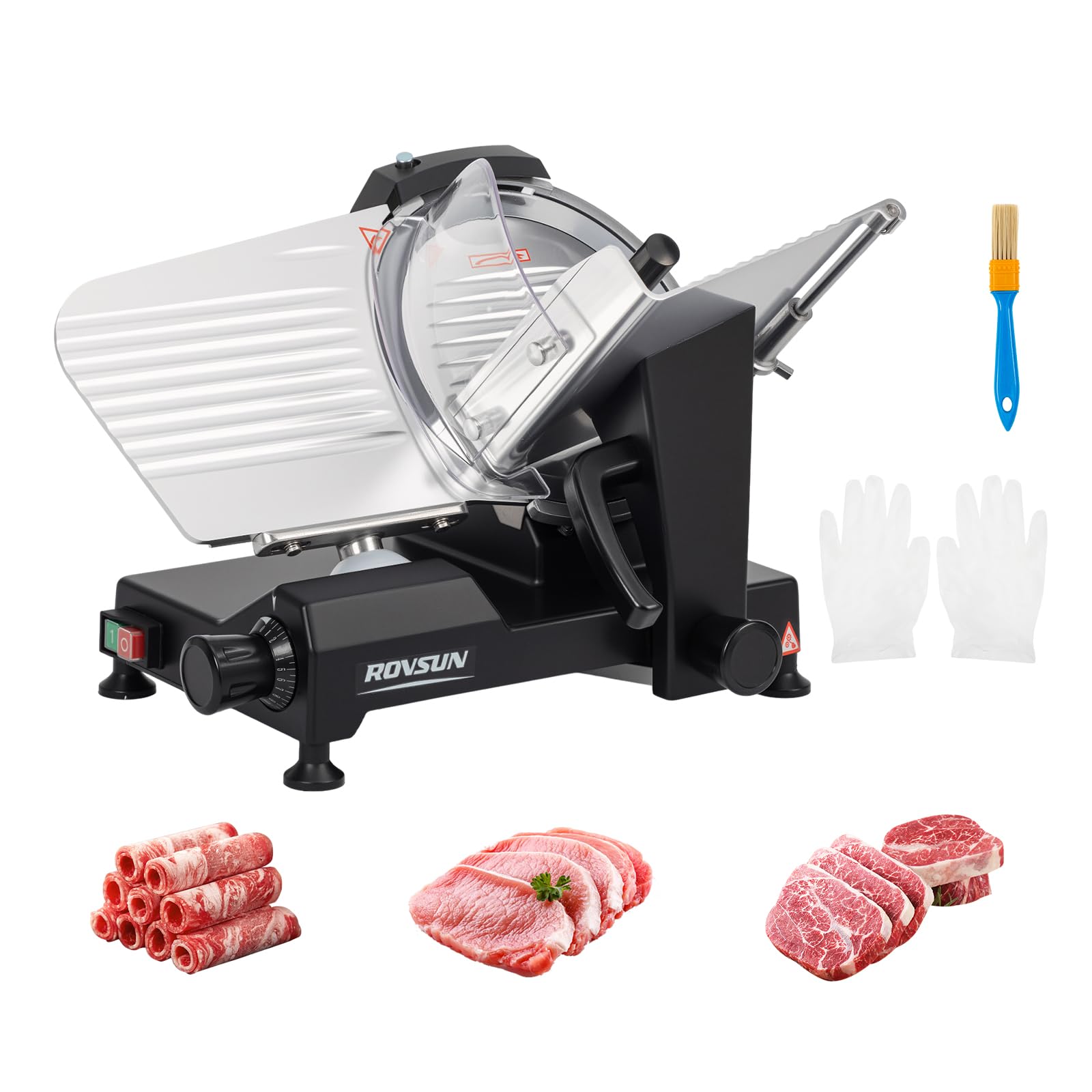 ROVSUN 8" 300W 110V Manual Gravity Feed Meat Slicer Black