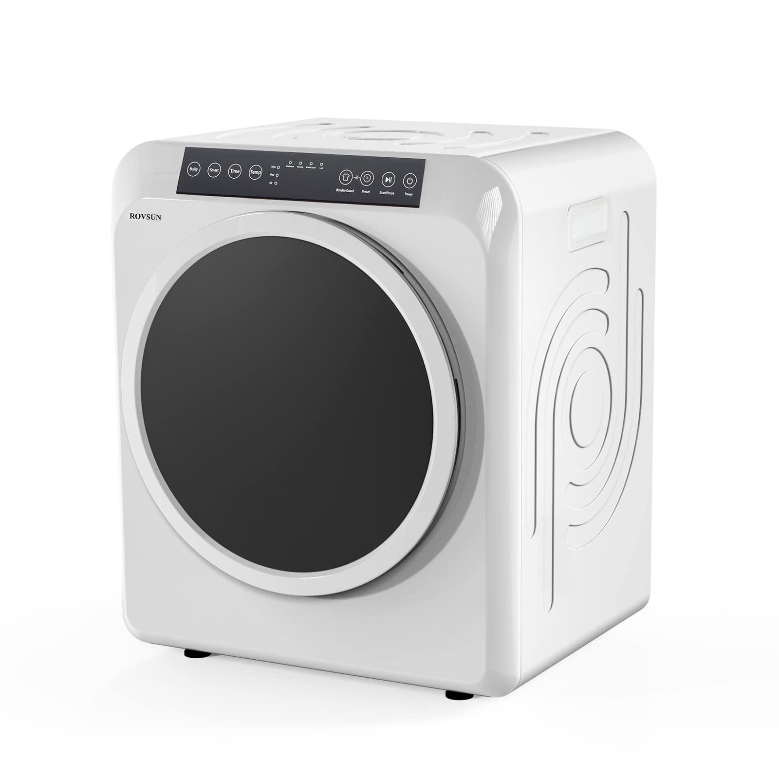 ROVSUN 3.5 Cu.Ft. 1,300W 110V Tumble Clothes Dryer with LED Touch Screen White