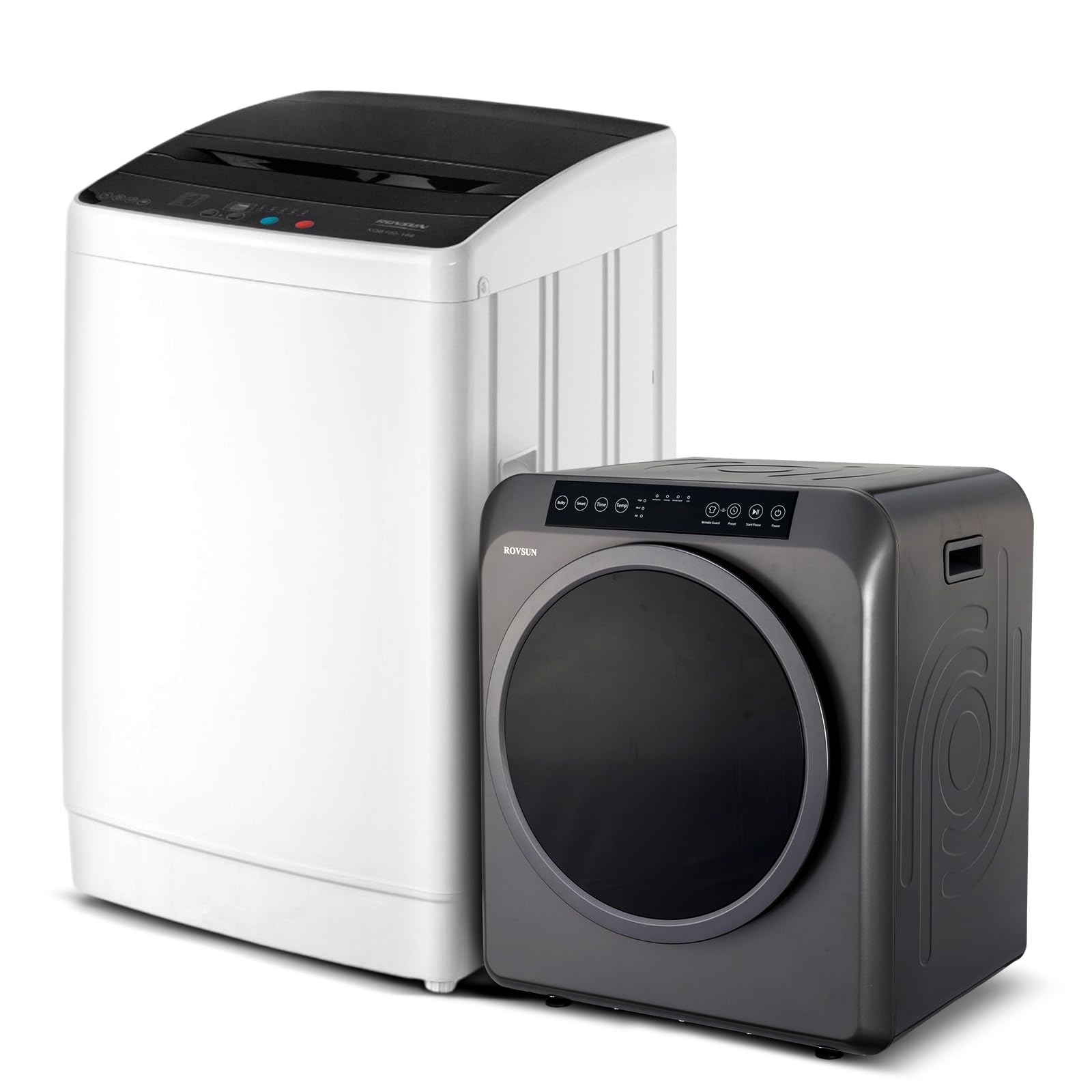 ROVSUN 30 LBS Full Automatic Washing Machine and 3.5 Cu.Ft Portable Clothes Dryer Set
