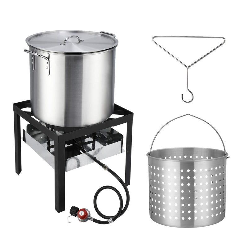 ROVSUN 60QT Turkey Fryer with 150000 BTU Propane Stove for Outdoor Cooking