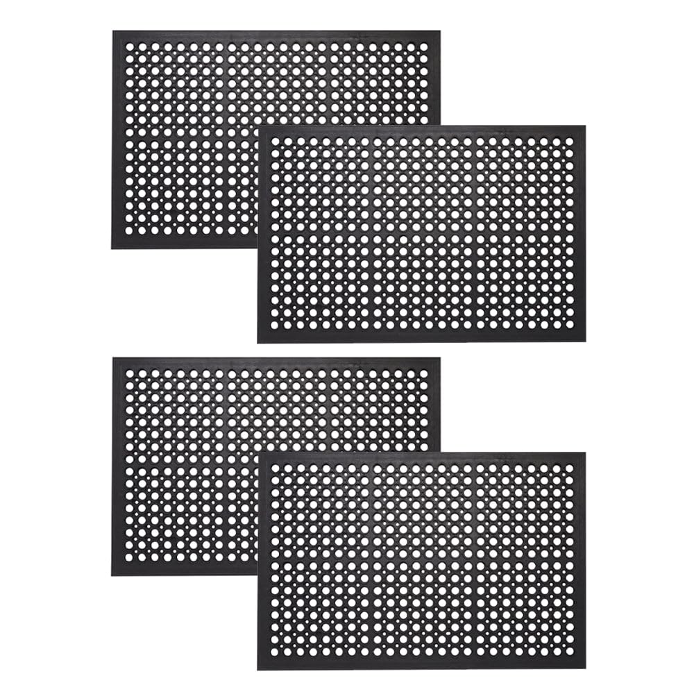 ROVSUN 24'' x 36''(2 x 3 FT) Rubber Floor Mat Anti-Fatigue Non-Slip with Holes