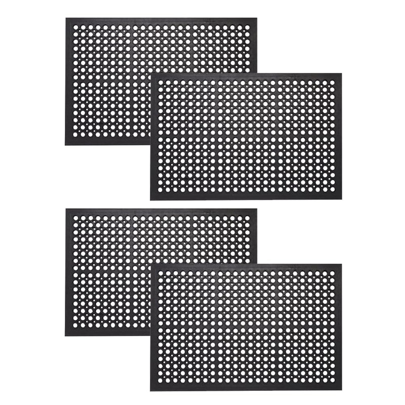 ROVSUN 36'' x 83''(3 x 7 FT) Rubber Floor Mat Anti-Fatigue Non-Slip with Holes