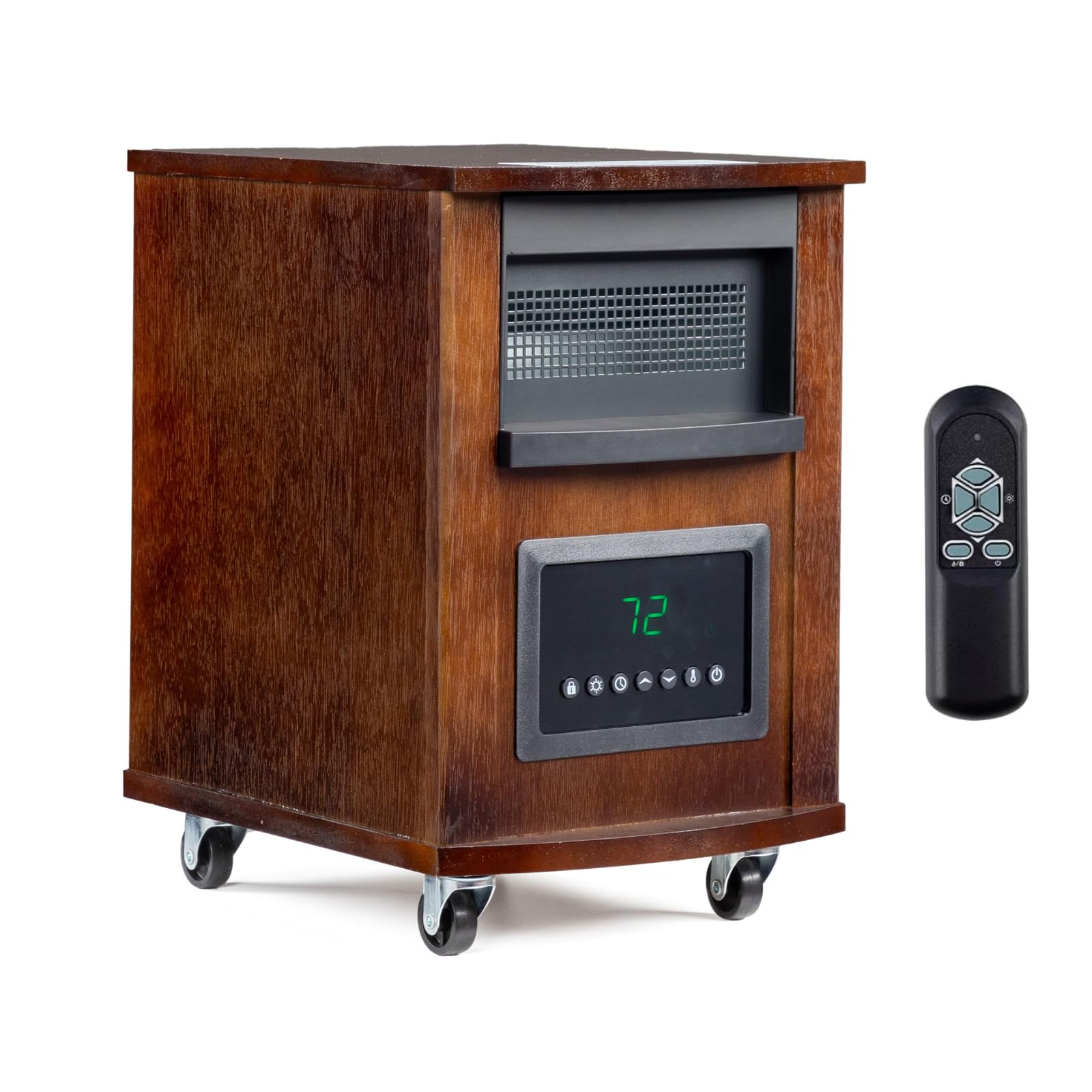 ROVSUN 1500W 120V Portable Quartz Infrared Heaters with Wheels