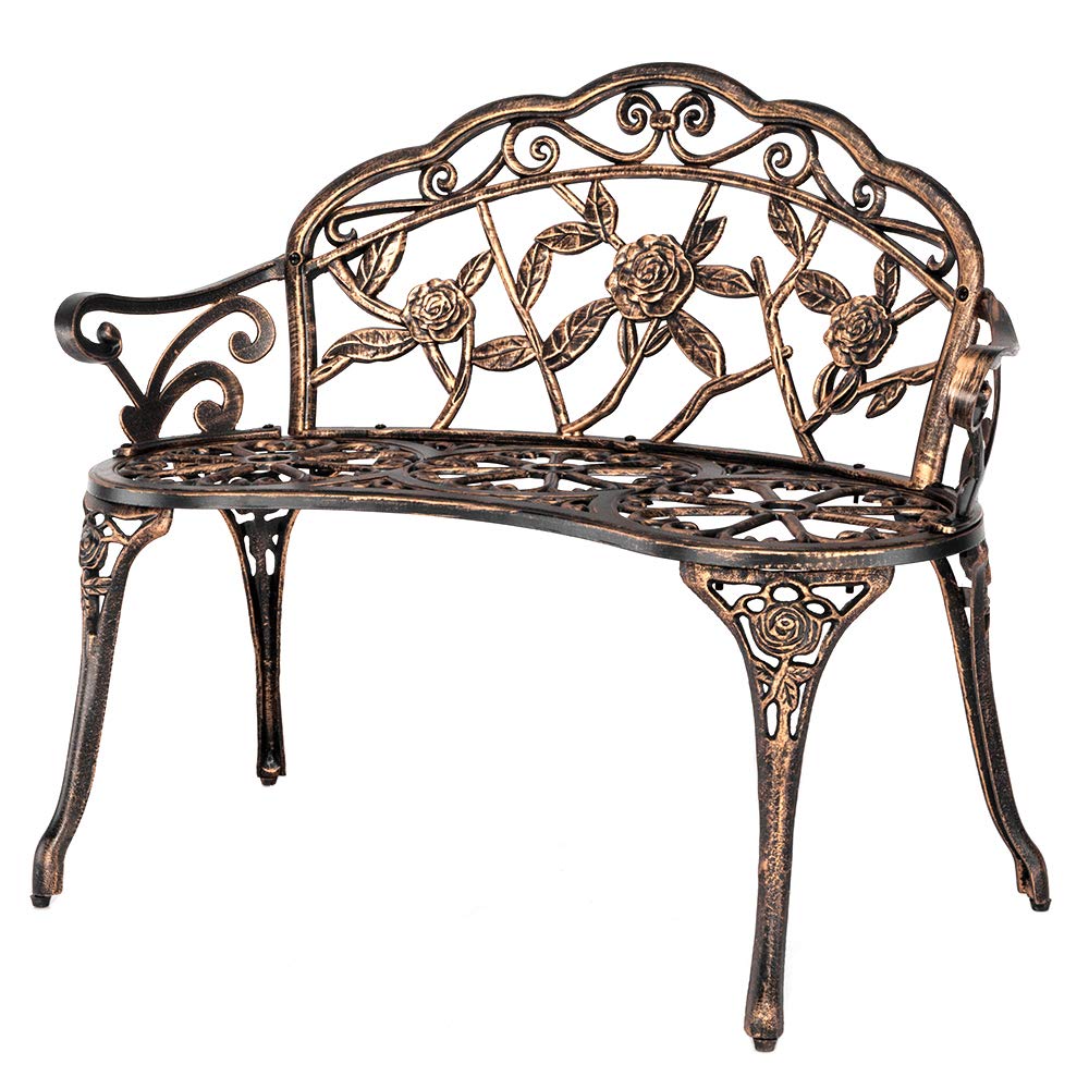 38.5" Outdoor Bench Cast Aluminium Bronze